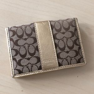 Gold coach wallet